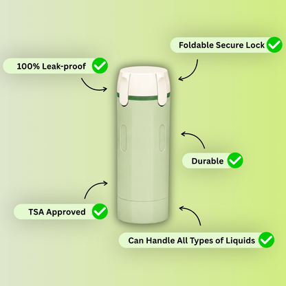 Ulabai™ 4-in-1 Travel Dispenser Bottle | TSA Approved, Leakproof & Space Saving
